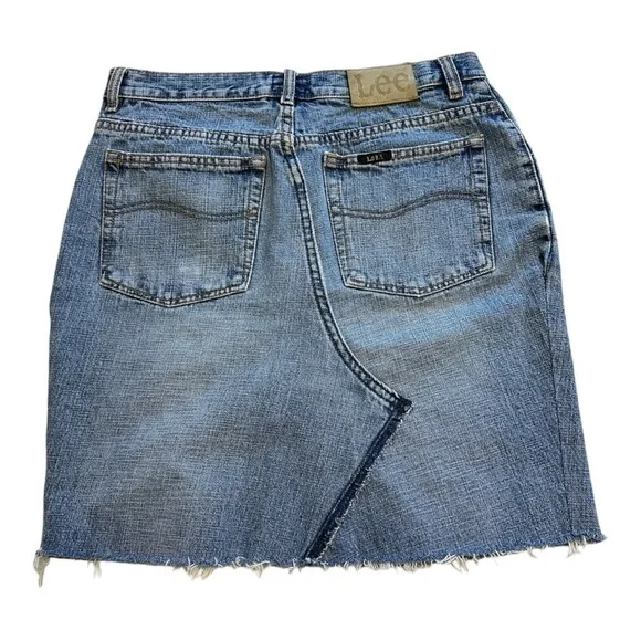 Lee Riders Upcycled Denim Mini Skirt - Size Medium - Picture 3 of 8